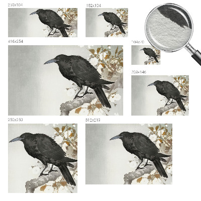 Vlies fotótapéta gyerekszobába Holló a virágokban