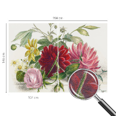 Nyomtatott vlies fotótapéta Virágcsokor