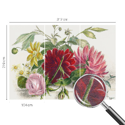 Nyomtatott vlies fotótapéta Virágcsokor