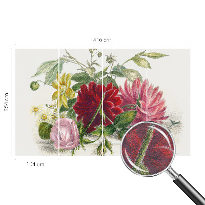 Nyomtatott vlies fotótapéta Virágcsokor