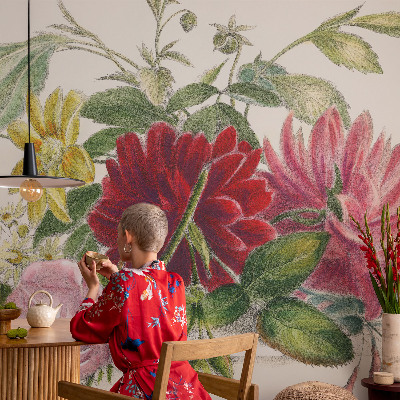 Nyomtatott vlies fotótapéta Virágcsokor