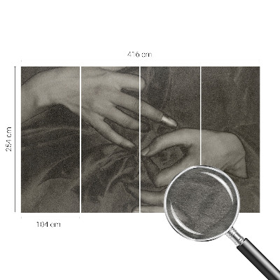 Dekor fotótapéta Kezek anyaga