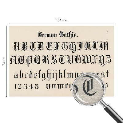 Vlies fotótapéta Gótikus betűk