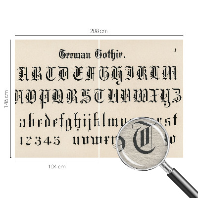 Vlies fotótapéta Gótikus betűk