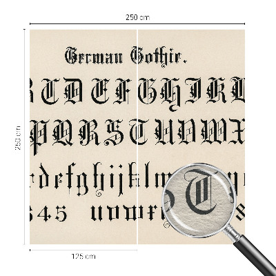 Vlies fotótapéta Gótikus betűk