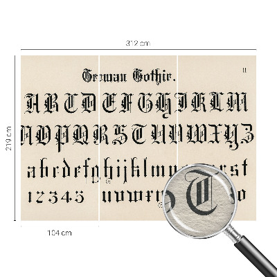 Vlies fotótapéta Gótikus betűk
