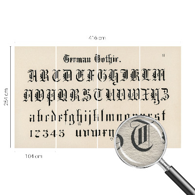 Vlies fotótapéta Gótikus betűk