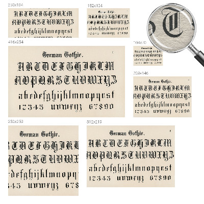 Vlies fotótapéta Gótikus betűk