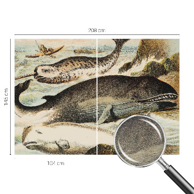 Vlies fotótapéta gyerekszobába Tengeri óriások