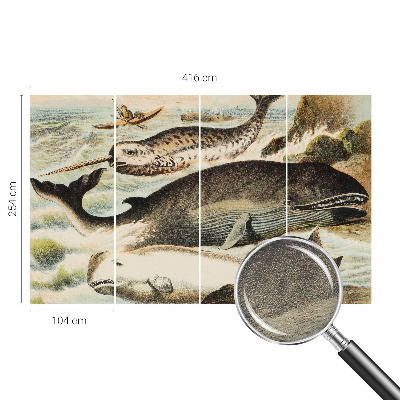 Vlies fotótapéta gyerekszobába Tengeri óriások