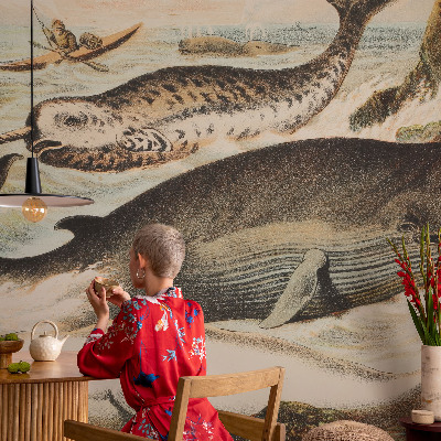 Vlies fotótapéta gyerekszobába Tengeri óriások