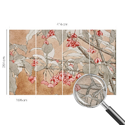 Vlies fotótapéta hálószobába Virágos harmónia