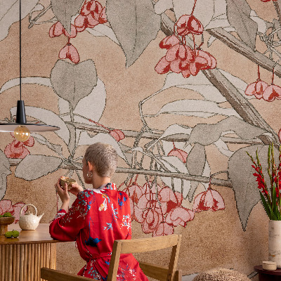 Vlies fotótapéta hálószobába Virágos harmónia