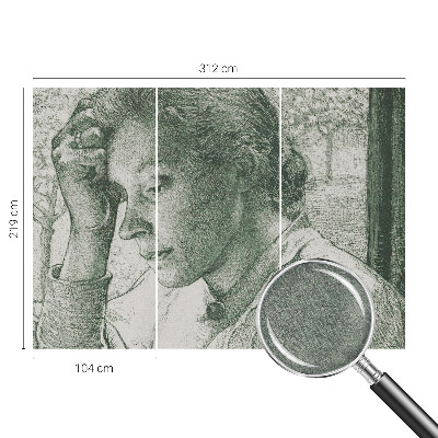 Nyomtatott vlies fotótapéta Fényvisszaverő nő