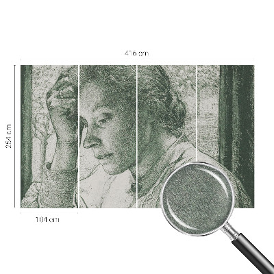 Nyomtatott vlies fotótapéta Fényvisszaverő nő