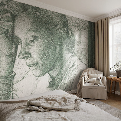 Nyomtatott vlies fotótapéta Fényvisszaverő nő