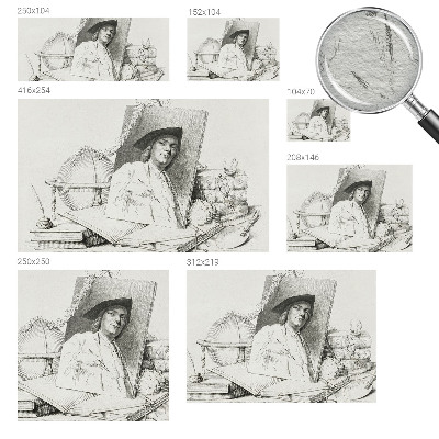 Modern fotótapéta méretre művészi portré