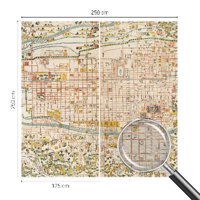 Vlies fotótapéta hálószobába Antik térkép