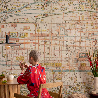 Vlies fotótapéta hálószobába Antik térkép