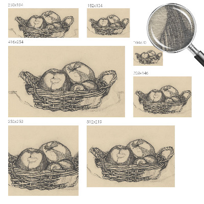 Nyomtatott vlies fotótapéta Gyümölcskosár