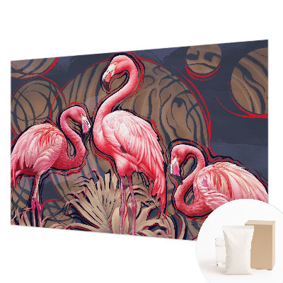 Fotó poszter tapéta Rózsaszín flamingók