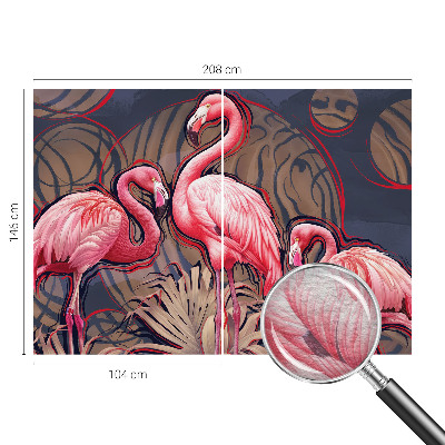 Fotó poszter tapéta Rózsaszín flamingók