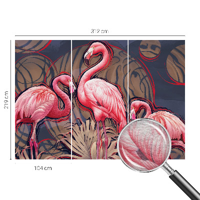 Fotó poszter tapéta Rózsaszín flamingók