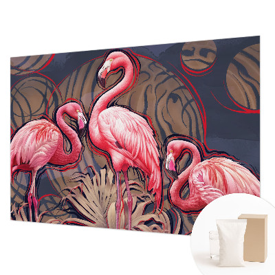 Fotó poszter tapéta Rózsaszín flamingók