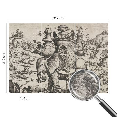 Poszter tapéta Egy groteszk csata