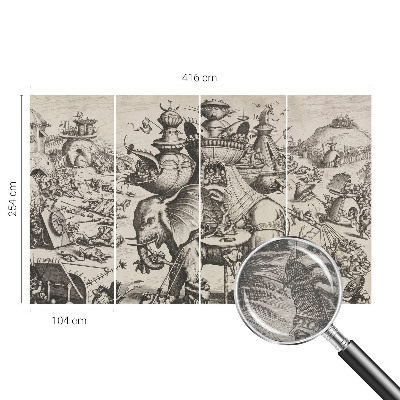 Poszter tapéta Egy groteszk csata