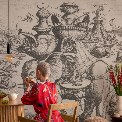 Poszter tapéta Egy groteszk csata