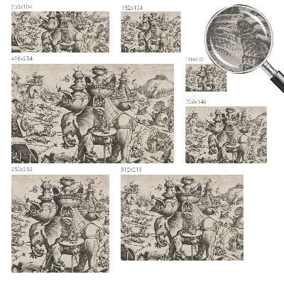 Poszter tapéta Egy groteszk csata