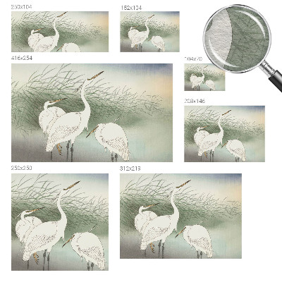 Vlies fotótapéta hálószobába Gémek a fűben