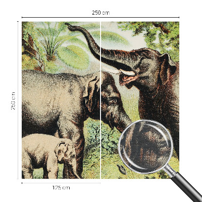 Flíz fotótapéta Családi elefántok