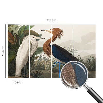 Modern fotótapéta Madarak a növényekben