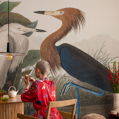 Modern fotótapéta Madarak a növényekben