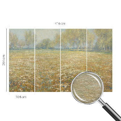 Vlies fotótapéta hálószobába Virágzó mező
