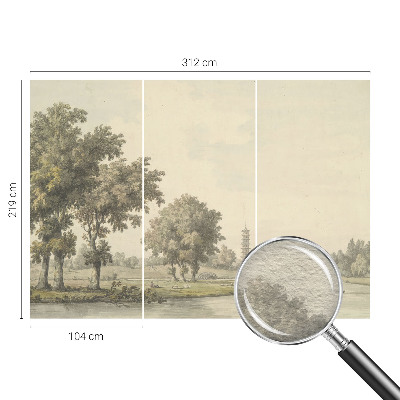 Fotótapéta méretre nappaliba Egy csendes park