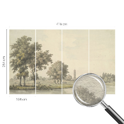 Fotótapéta méretre nappaliba Egy csendes park