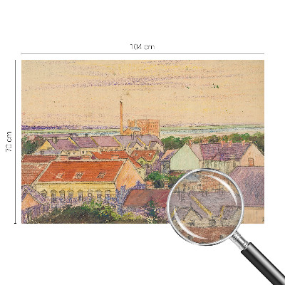 Dekoratív fotótapéta nappaliba Városi tetők