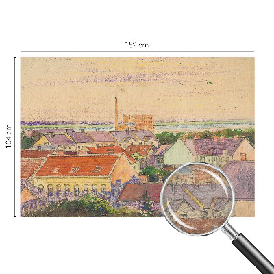 Dekoratív fotótapéta nappaliba Városi tetők