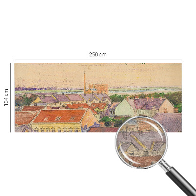 Dekoratív fotótapéta nappaliba Városi tetők