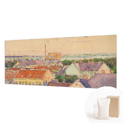 Dekoratív fotótapéta nappaliba Városi tetők