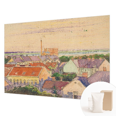 Dekoratív fotótapéta nappaliba Városi tetők