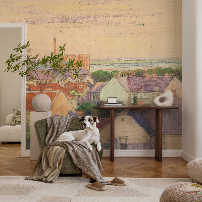 Dekoratív fotótapéta nappaliba Városi tetők