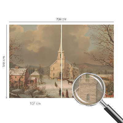 Vlies fotótapéta hálószobába Téli táj