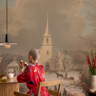 Vlies fotótapéta hálószobába Téli táj