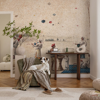 Vlies fotótapéta nappaliba Szárnyaló sárkányok