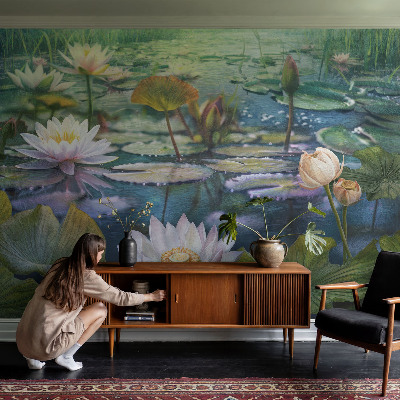 Nyomtatott vlies fotótapéta Tóvirágok