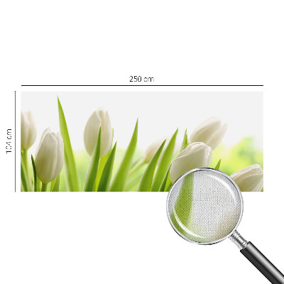Öntapadós fotótapéta nappaliba Fehér tulipánok